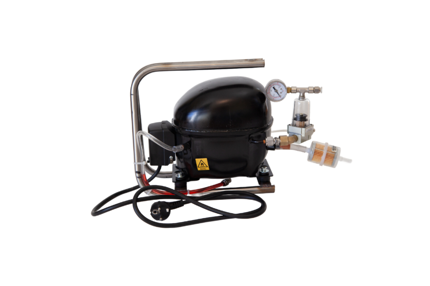 Silent compressor for burner